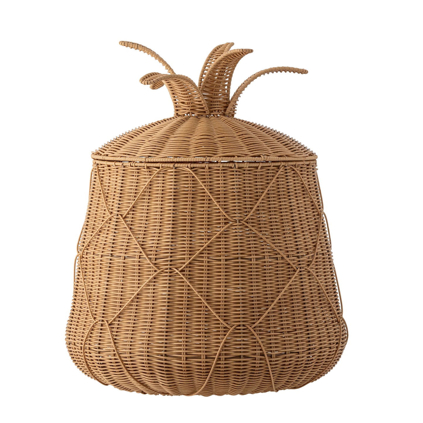 Bloomingville Anann Korb mit Deckel, Natur, Polyrattan
