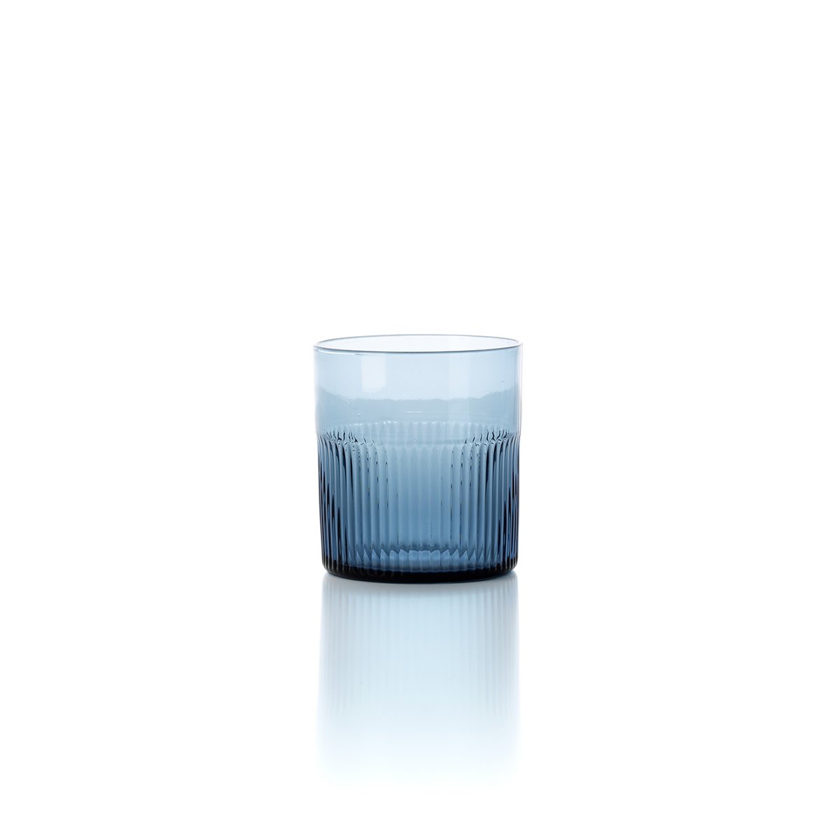 Azure Rippled Low Tumbler – Blau