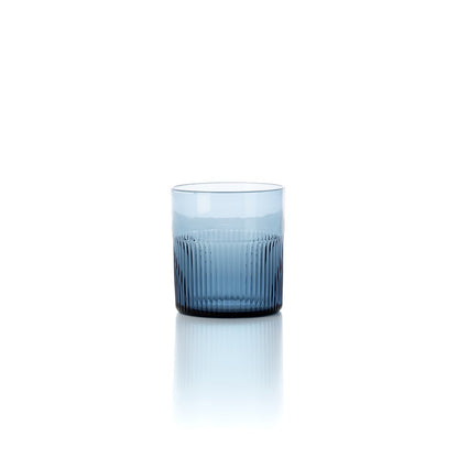 Azure Rippled Low Tumbler – Blau
