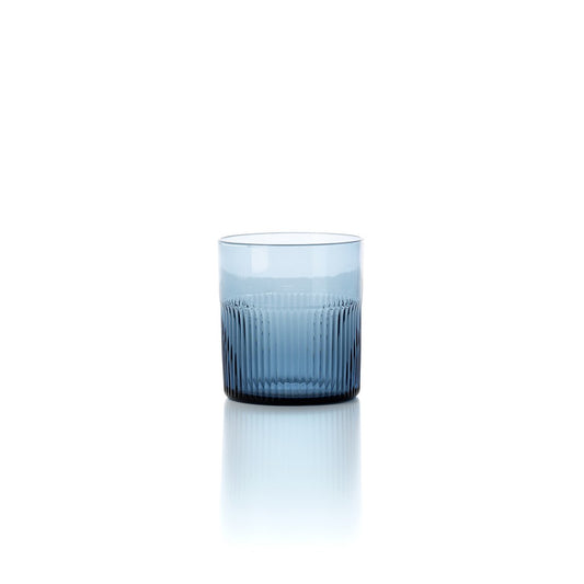 Azure Rippled Low Tumbler – Blau