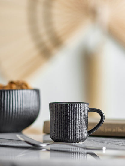 Bloomingville Neri Espressotasse, Schwarz, Steingut