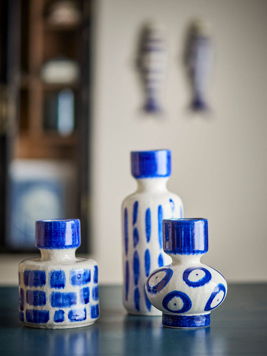 Creative Collection Romane Vase, Blau, Steingut