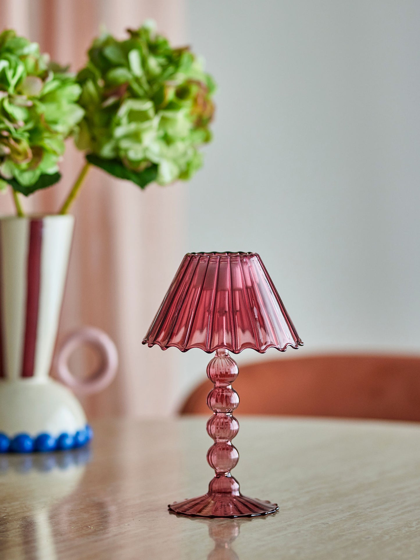 Bloomingville Cisco Teelichthalter, Rot, Glas