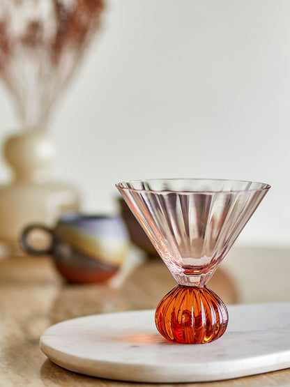 Bloomingville Taurin Cocktailglas, Rose, Glas