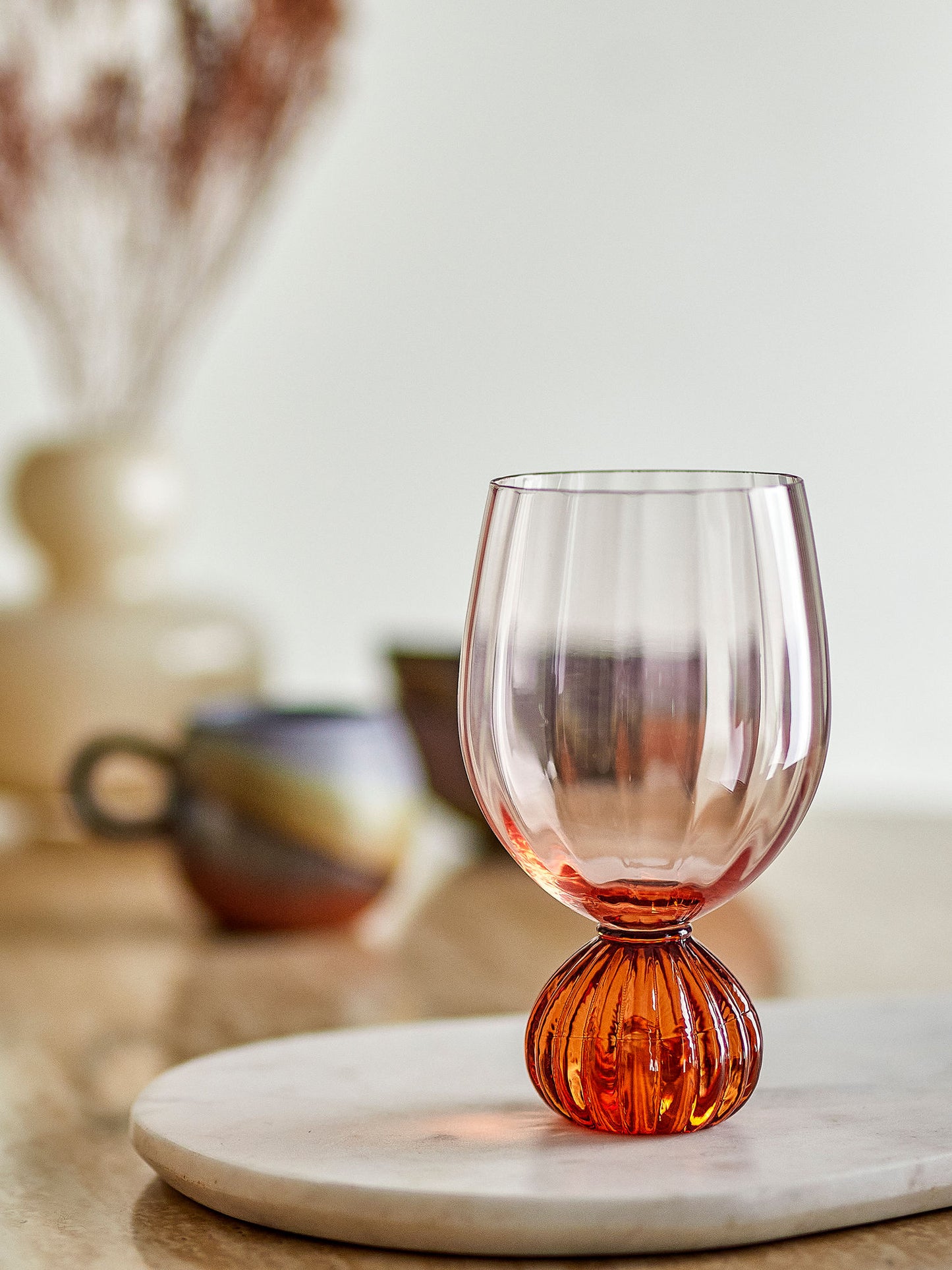 Bloomingville Taurin Weinglas, Rose, Glas