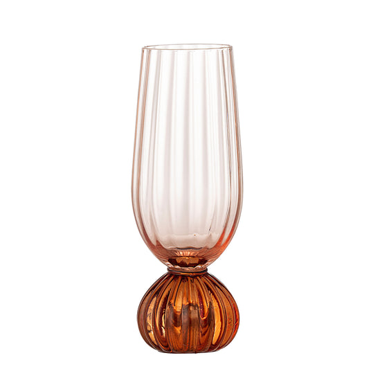 Bloomingville Taurin Champagnerglas, Rose, Glas