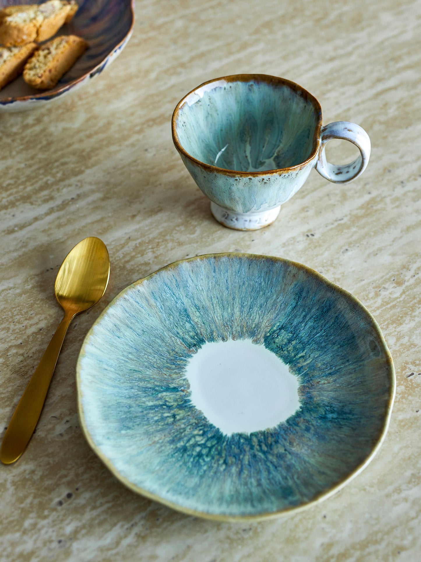 Bloomingville Imogen Teller, Bunt, Steingut