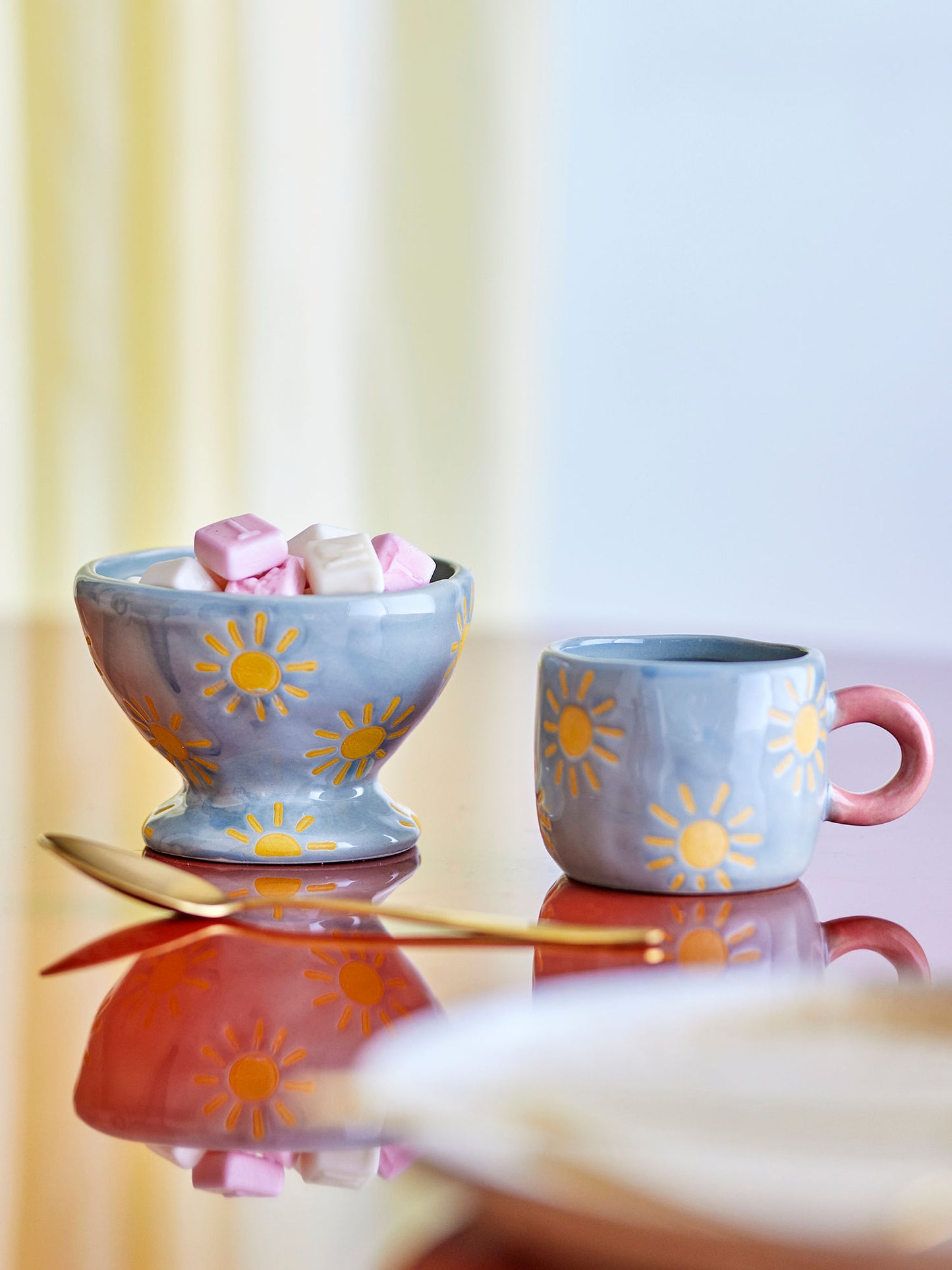 Bloomingville Nini Schale, Blau, Steingut