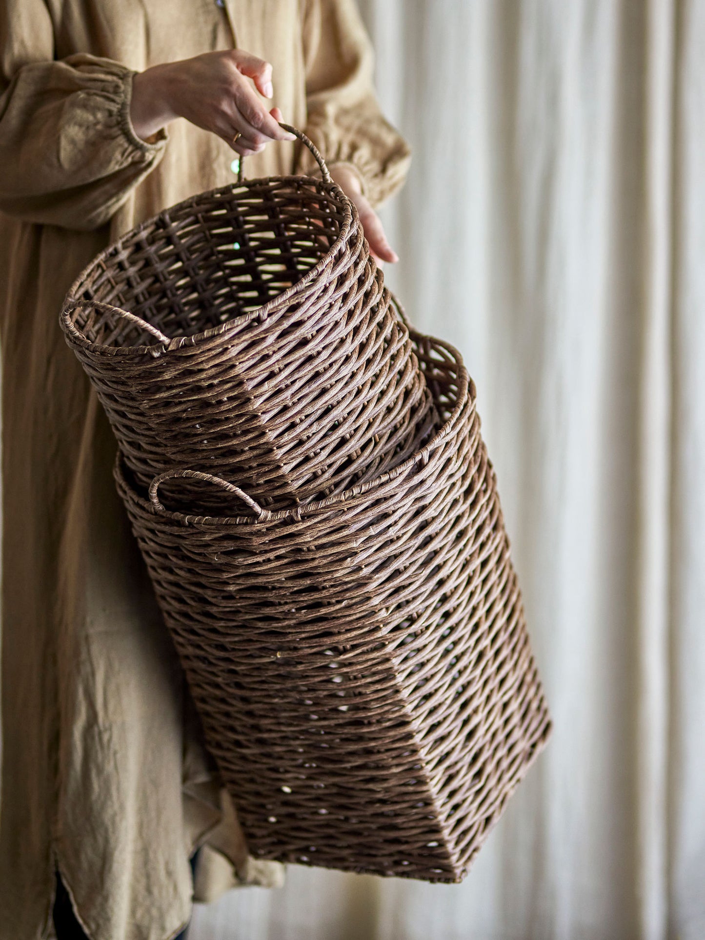 Bloomingville Cestina Korb, Braun, Polyrattan