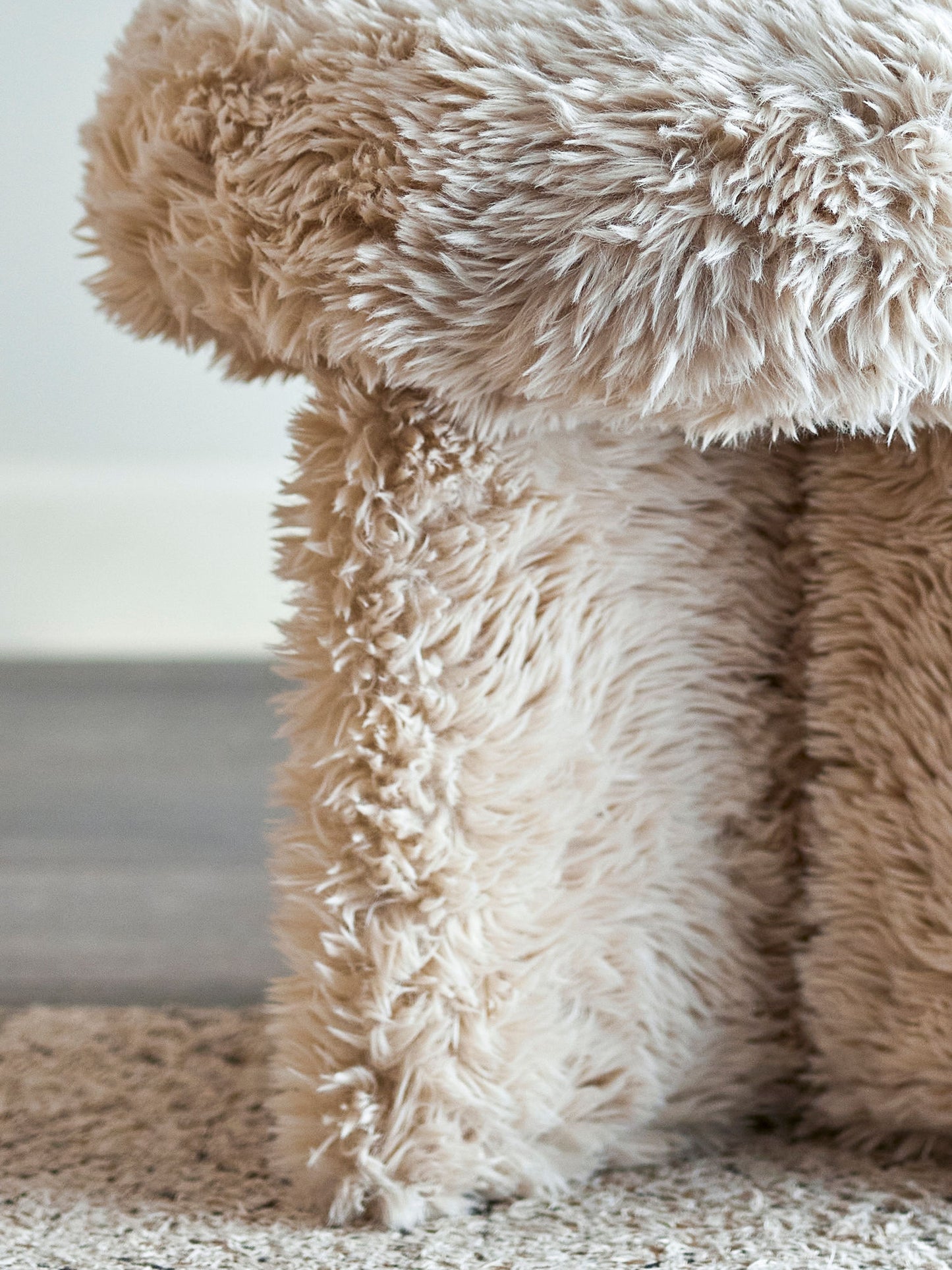 Bloomingville Frikka Pouf, Natur, Polyester