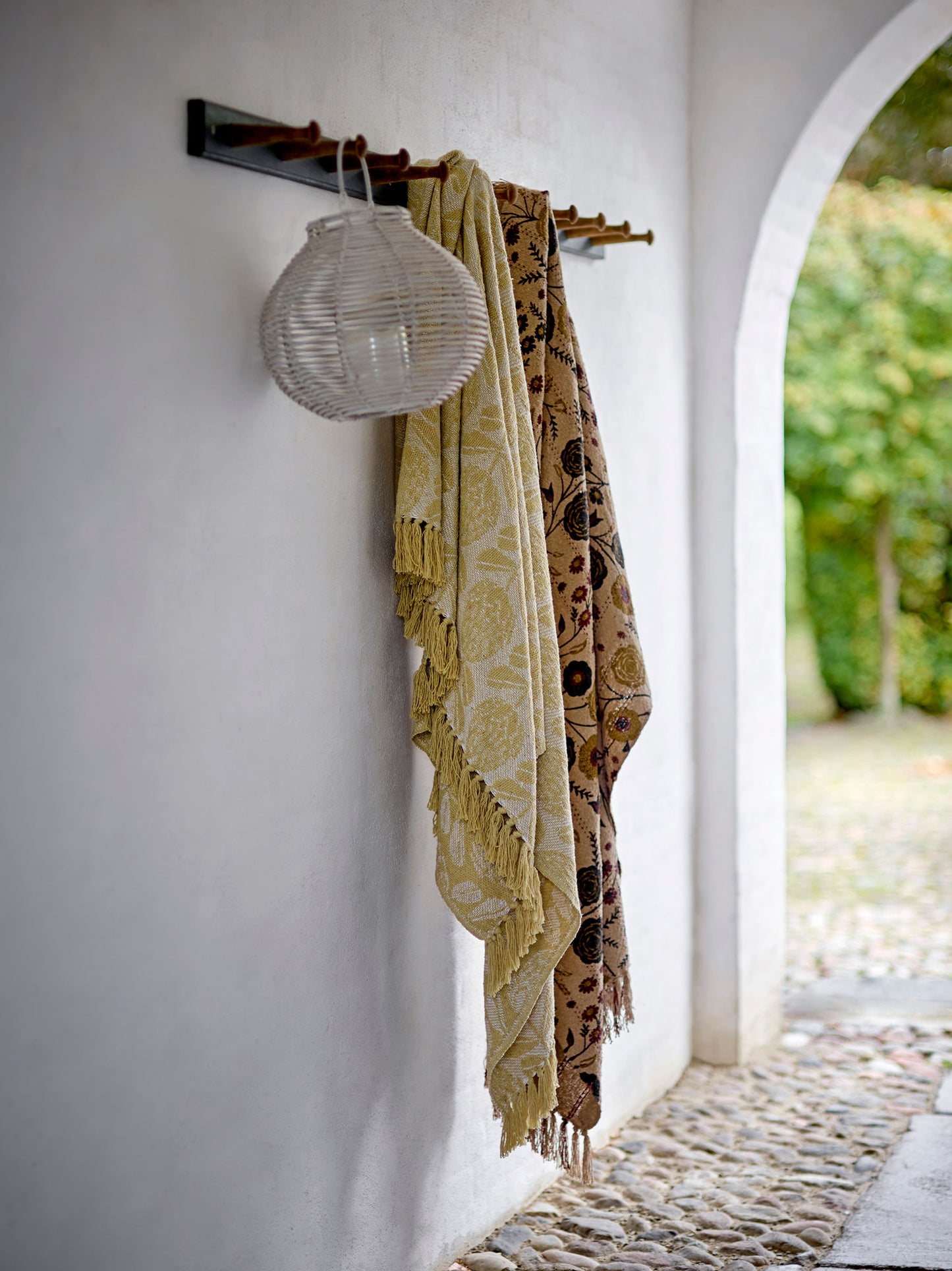 Bloomingville Pratello Decke, Gelb, Recycelte Baumwolle