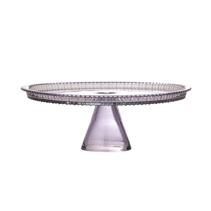 Bloomingville Tayo Kuchenteller mit Glocke, Bunt, Glas