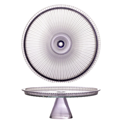Bloomingville Tayo Kuchenteller mit Glocke, Bunt, Glas