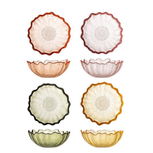 Bloomingville Kana Schale, Bunt, Glas