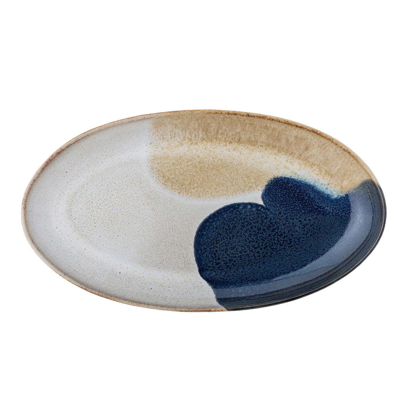 Bloomingville Jules Servierplatte, Blau, Steingut