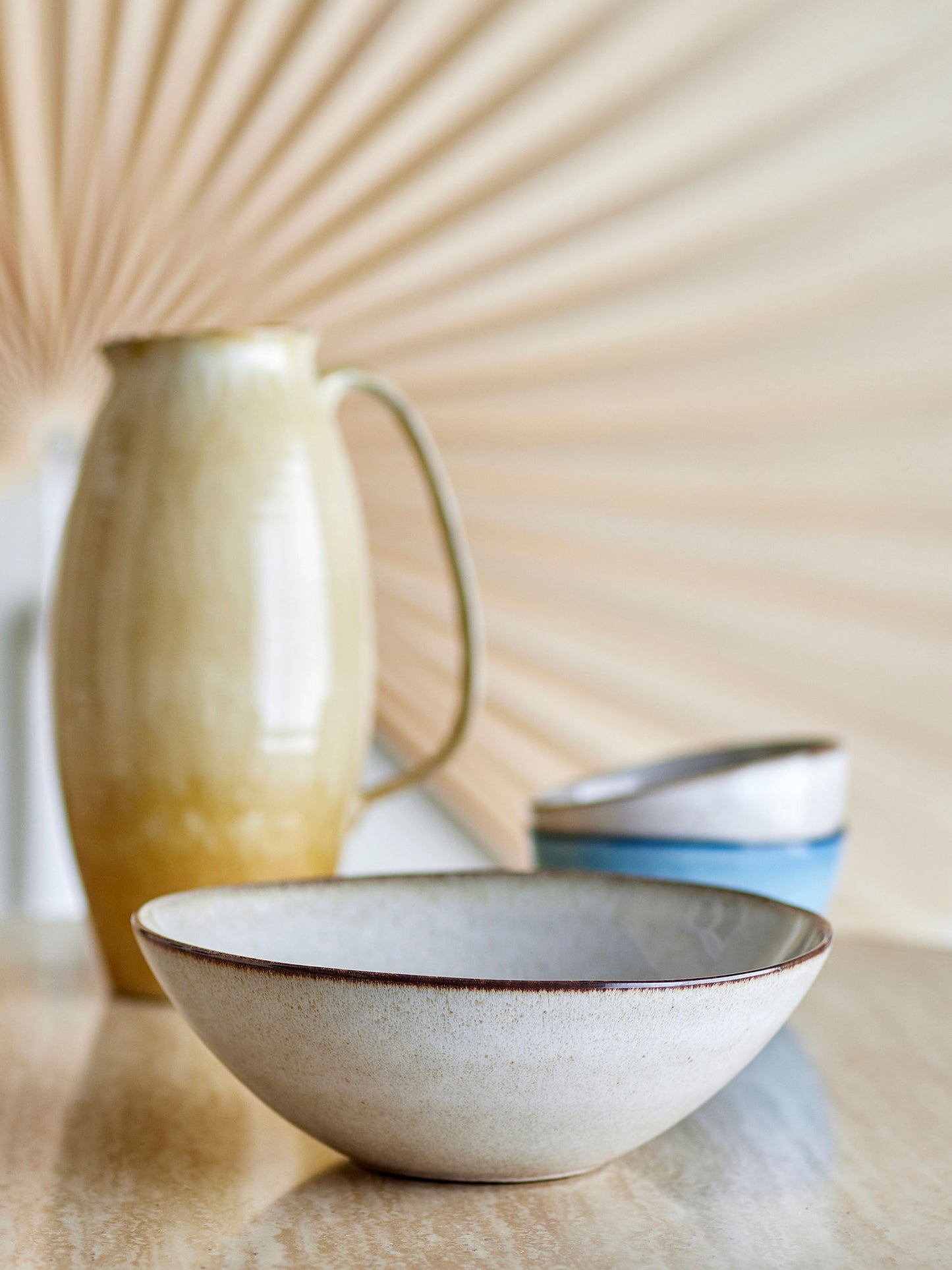 Bloomingville Sandrine Schale, Natur, Steingut