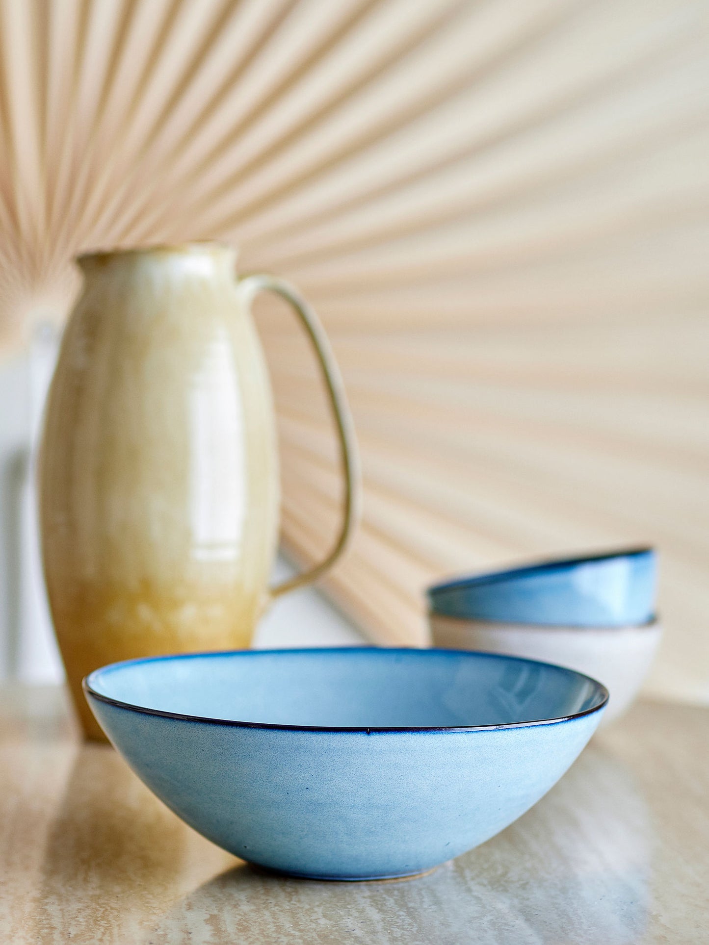Bloomingville Sandrine Schale, Blau, Steingut