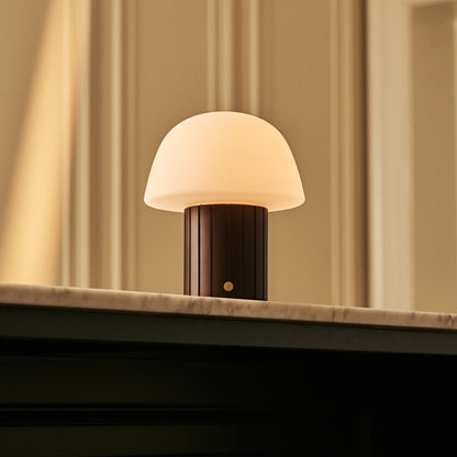 Etienne Dunkelbraune wiederaufladbare Tischlampe