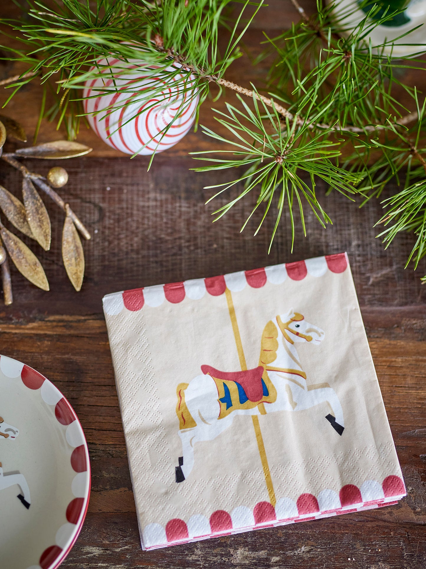 Bloomingville Merry-go-round Serviette, Bunt, FSC®Mix, Paper