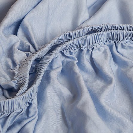 TENCEL™ – Twill-Spannbettlaken Hellblau
