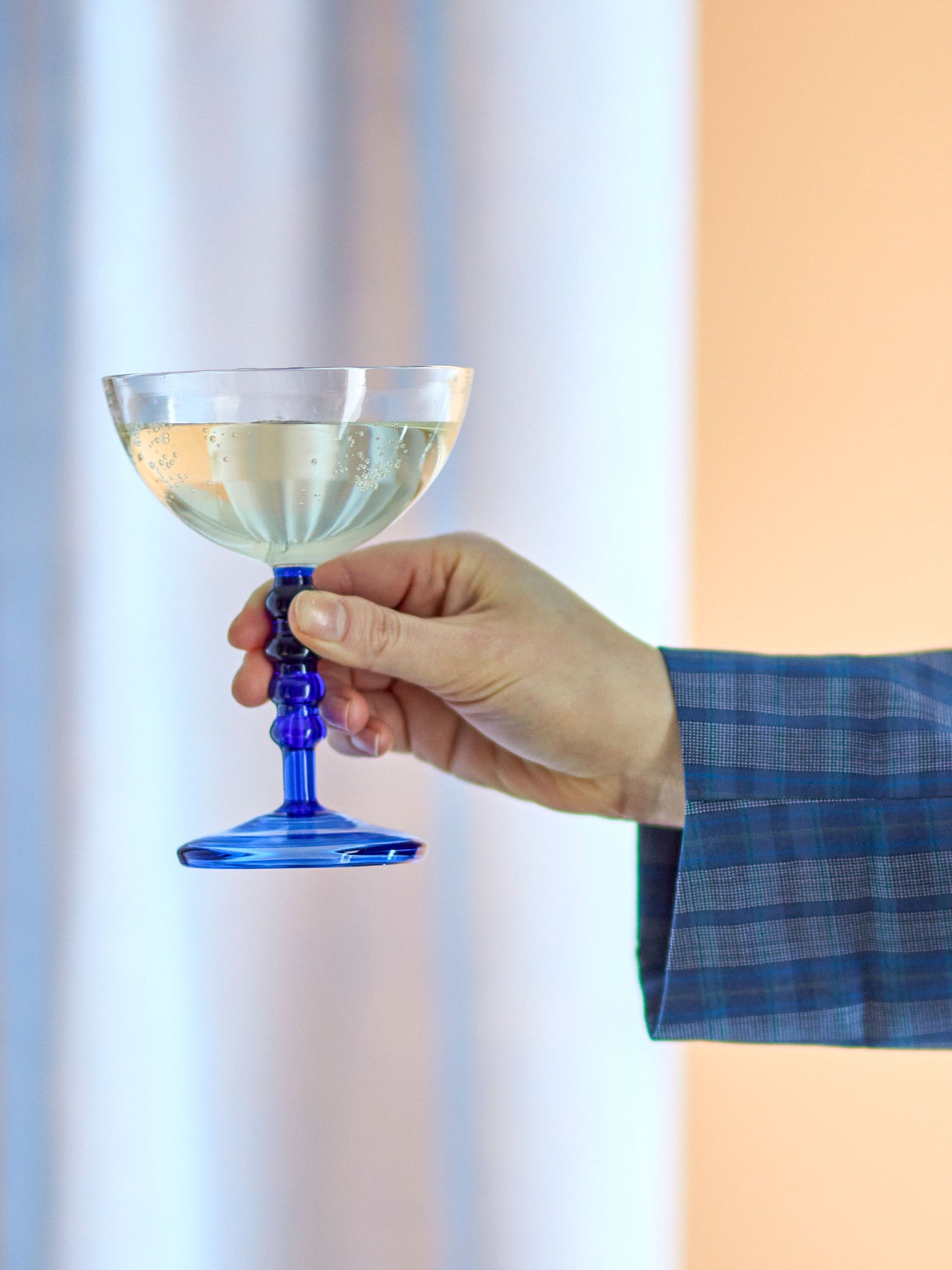 Bloomingville Noemi Cocktailglas, Blue, Glas