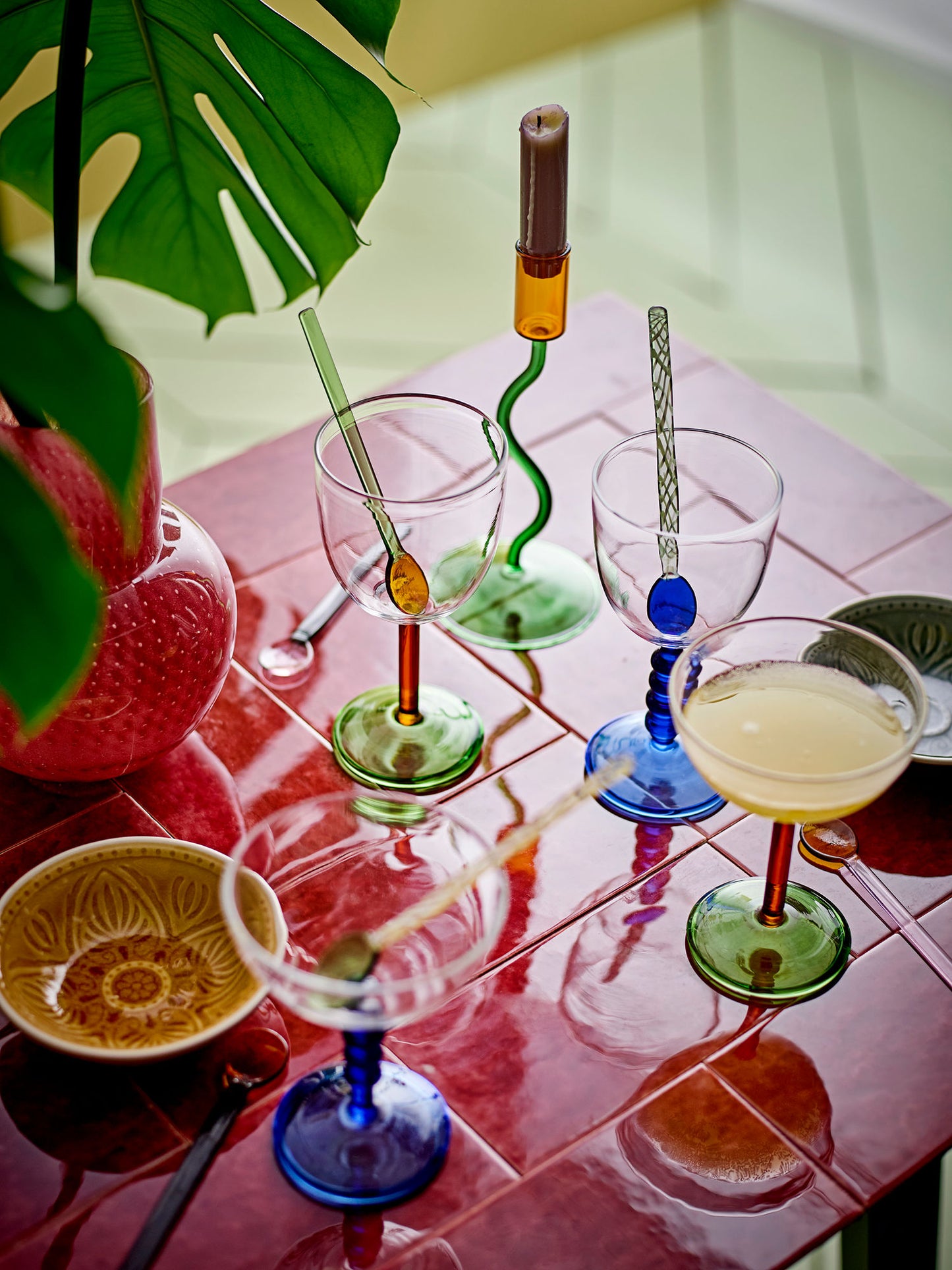 Bloomingville Martine Cocktailglas, Bunt, Glas