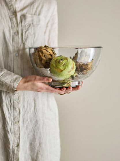Bloomingville Taro Schale, Klar, Recyceltes Glas