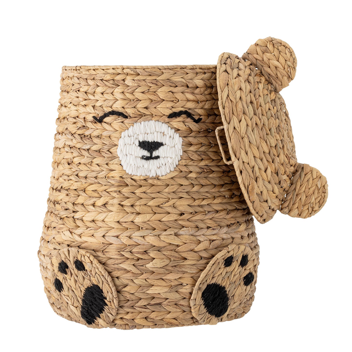 Bloomingville MINI Timone Korb mit Deckel, Natur, Wasserhyazinthe