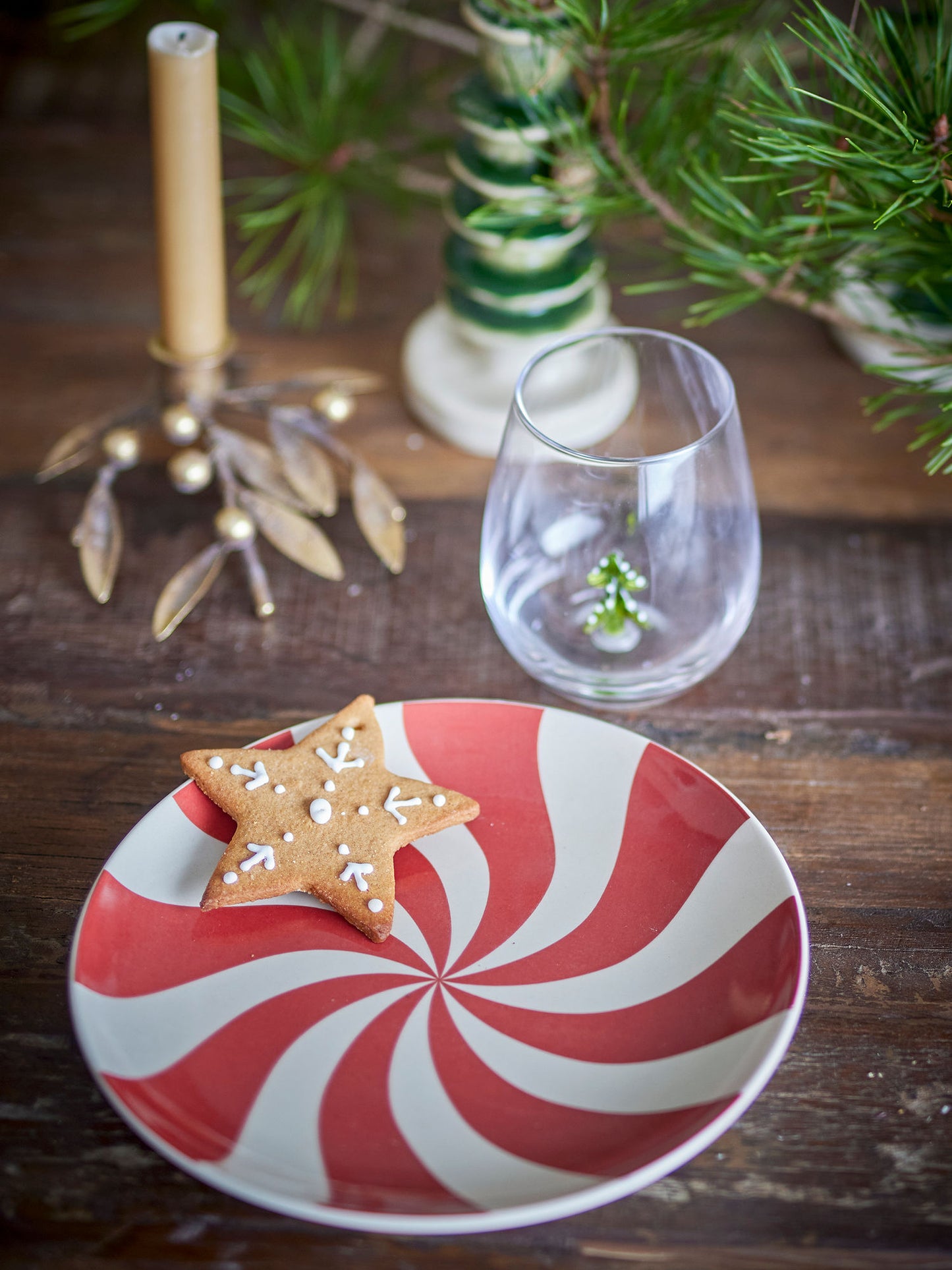 Bloomingville Yule Teller, Bunt, Steingut