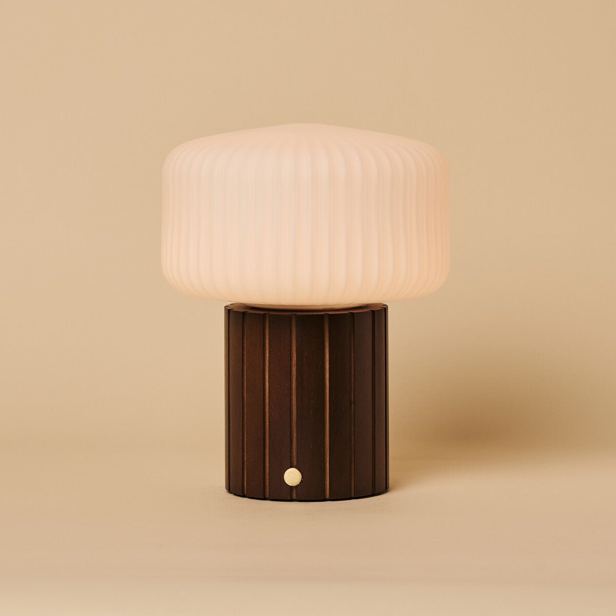 Dunkelbraune wiederaufladbare Tischlampe Margaux
