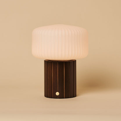 Dunkelbraune wiederaufladbare Tischlampe Margaux