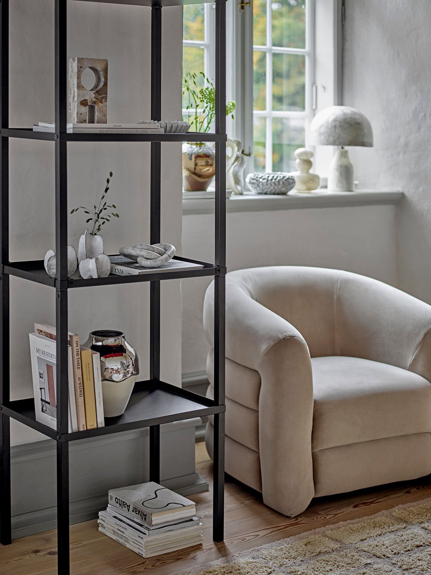 Bloomingville Joel Loungesessel, Grau, Polyester