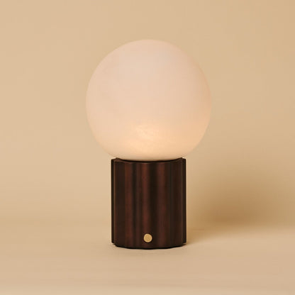 Wim Dark Brown Rechargeable Table Lamp | 3 Light Colors, Modular Lampshade & Cordless