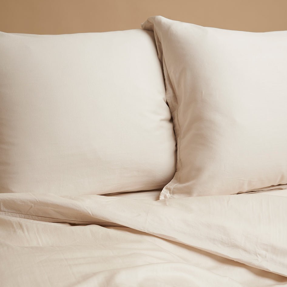 TENCEL™ Twill-Kissenbezug beige