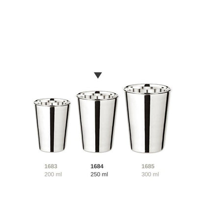 EDZARD Becher Trinkbecher Silberbecher Vase Konus, schwerversilbert, Höhe 10 cm