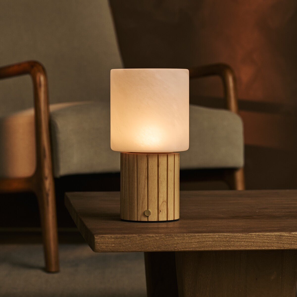 Ingmar Hellbraune wiederaufladbare Tischlampe