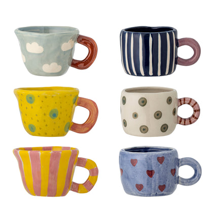 Bloomingville Nini Tasse, Multipack, Bunt, Steingut