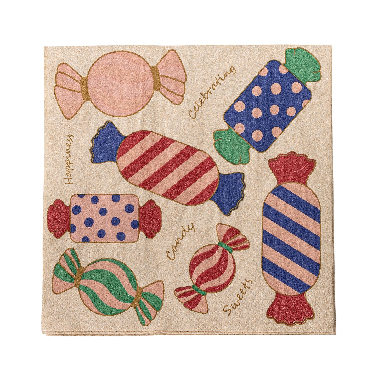 Bloomingville Caramella Serviette, Bunt, FSC®Recycled, Paper