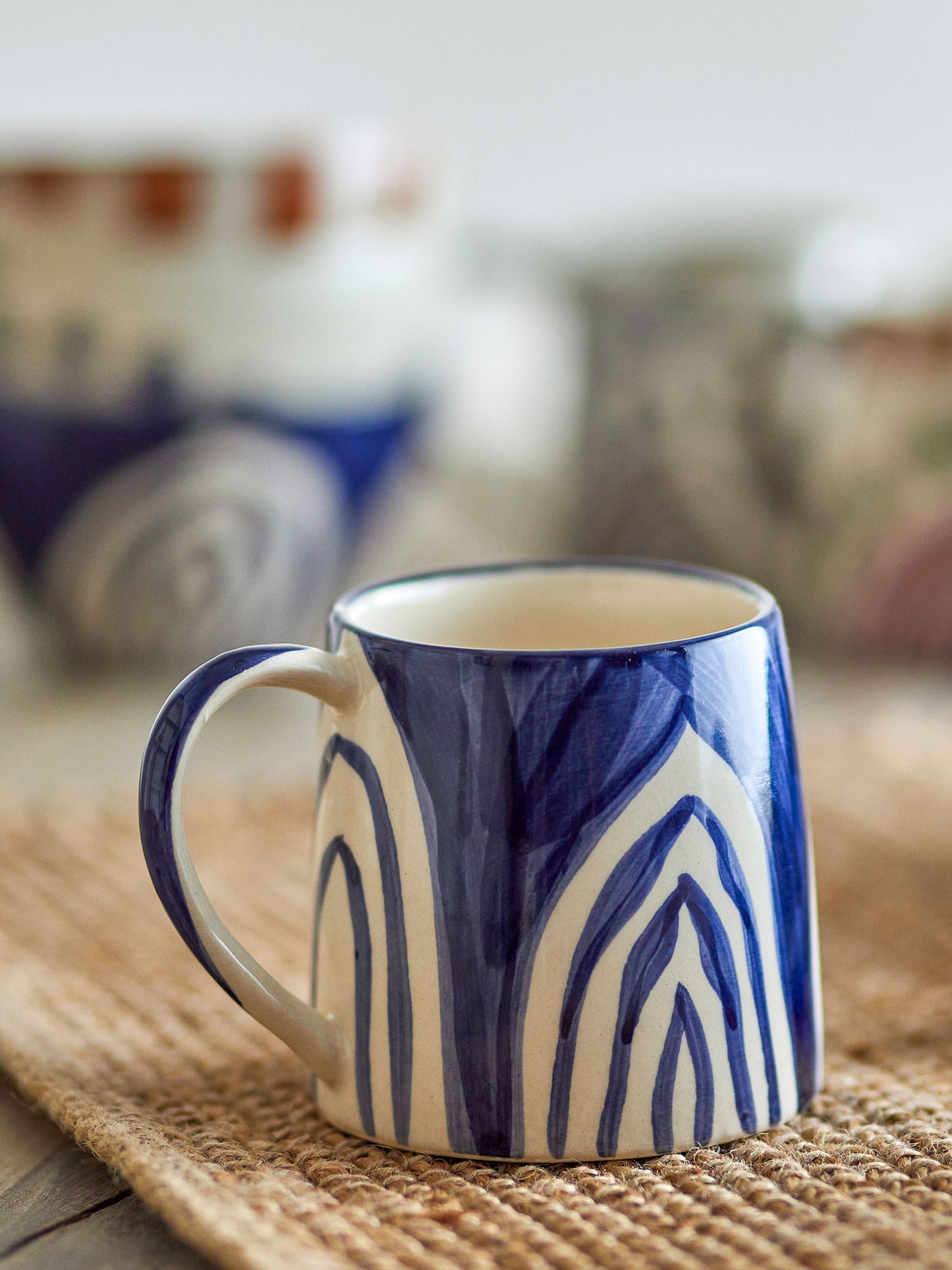 Bloomingville Shama Tasse, Blue, Steingut