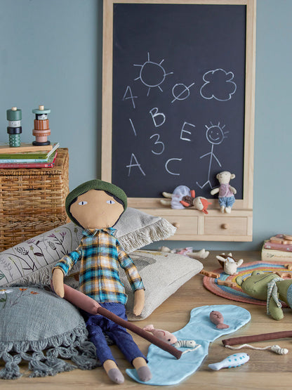 Bloomingville MINI Sigge Puppe, Blue, Baumwolle