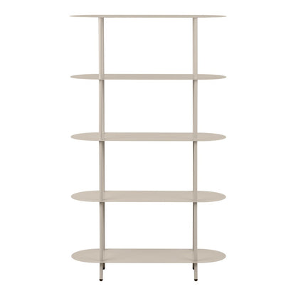 Rieti Regal, 5 Regale, Metall, Sand, 31x90x150 cm