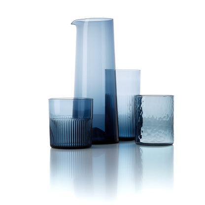 Azure Rippled Low Tumbler – Blau