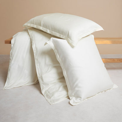 TENCEL™ – Satin-Bettbezug in gebrochenem Weiß