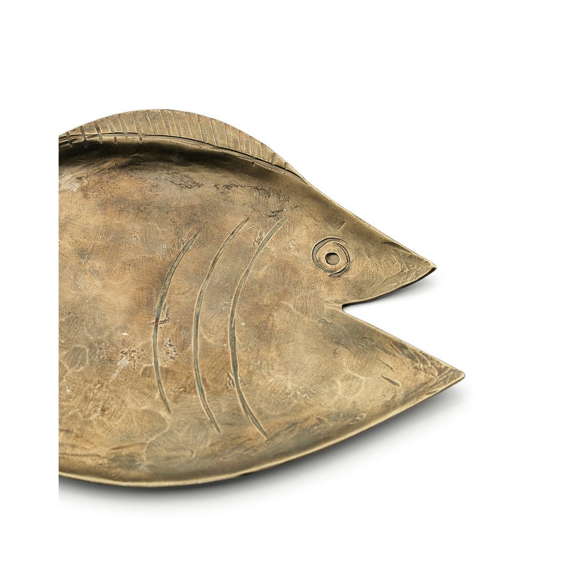 Tablett in gold, Messing, L