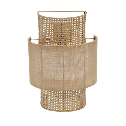 Jute Wandleuchte, Natur – M