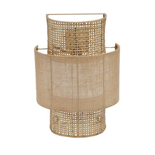 Jute Wandleuchte, Natur – M