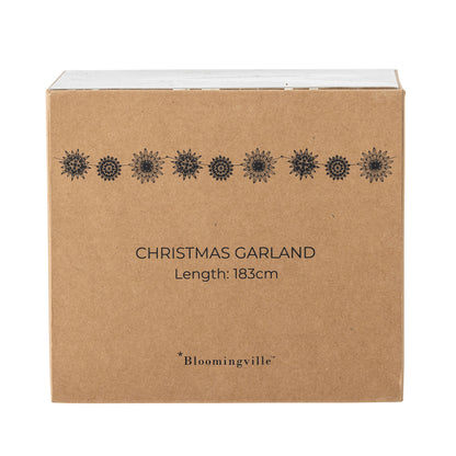 Bloomingville Bellac Girlande, Weiß, FSC® Mix, Papier