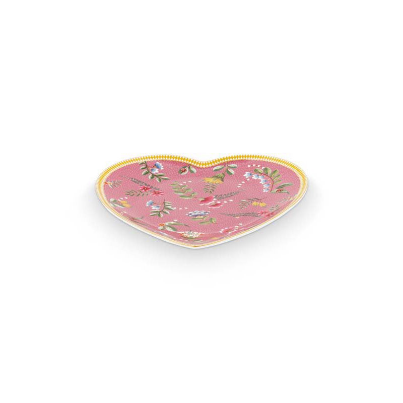 Pip Studio Teller Heart Shape Plates La Majorelle Pink 21.5cm