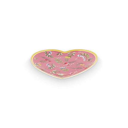 Pip Studio Teller Heart Shape Plates La Majorelle Pink 21.5cm