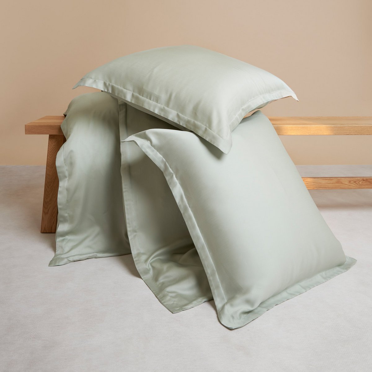 TENCEL™ – Satin-Bettbezug, Graugrün